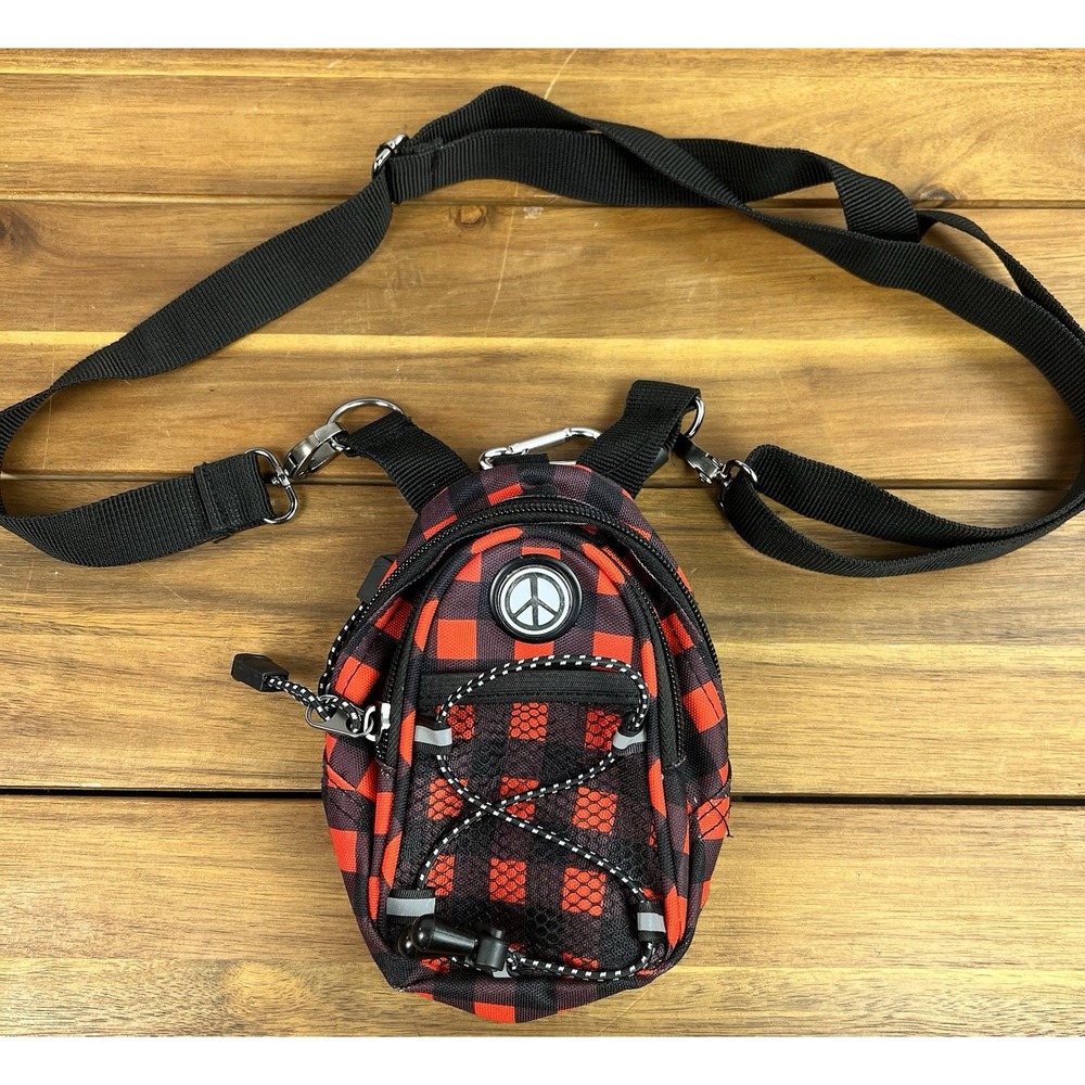 CMC Buffalo Plaid Mini Day Pack Dog Supply Mini Bag with Strap NWOT